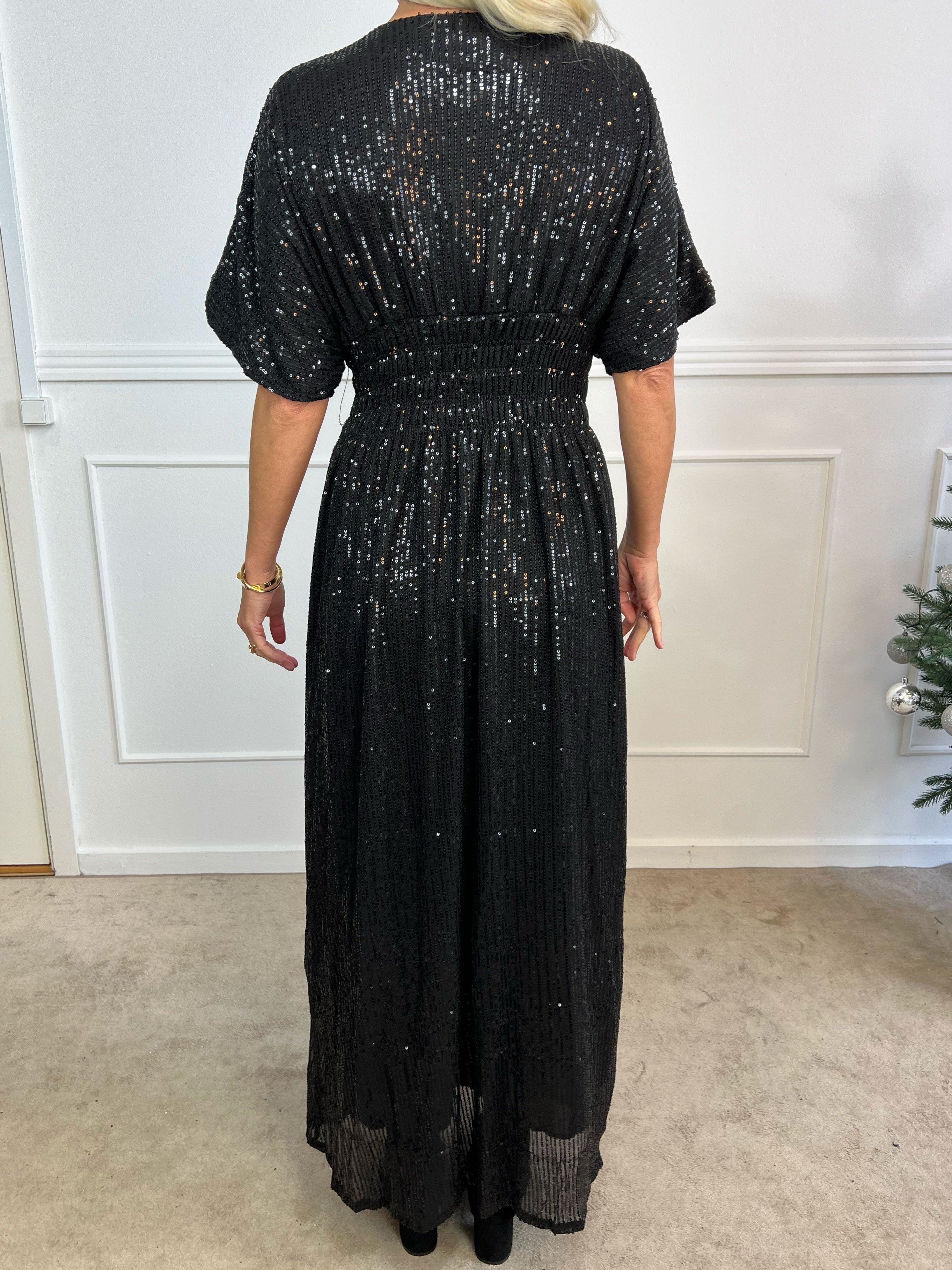 Pams Glitter - Lang smuk kjole med pailletter